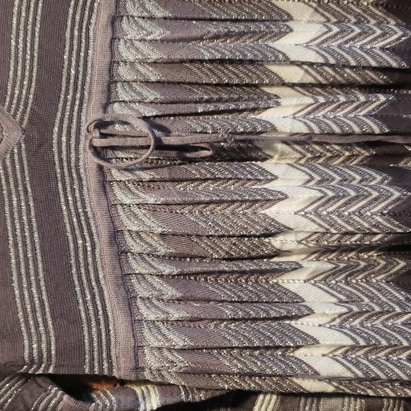 BCBG girls silver metallic and gray stripe dress - Picture 2 of 9